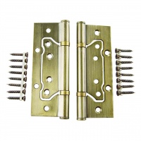 Петля дверная универсальная 120 мм, усиленная, золото