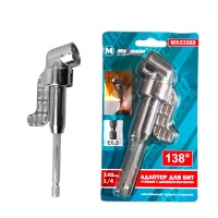 Адаптер для бит угловой 1/4 140 мм с двойным магнитом, "MAXIMUM" (3322)