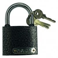 Замок навесной 63 мм, "DRON", серебро