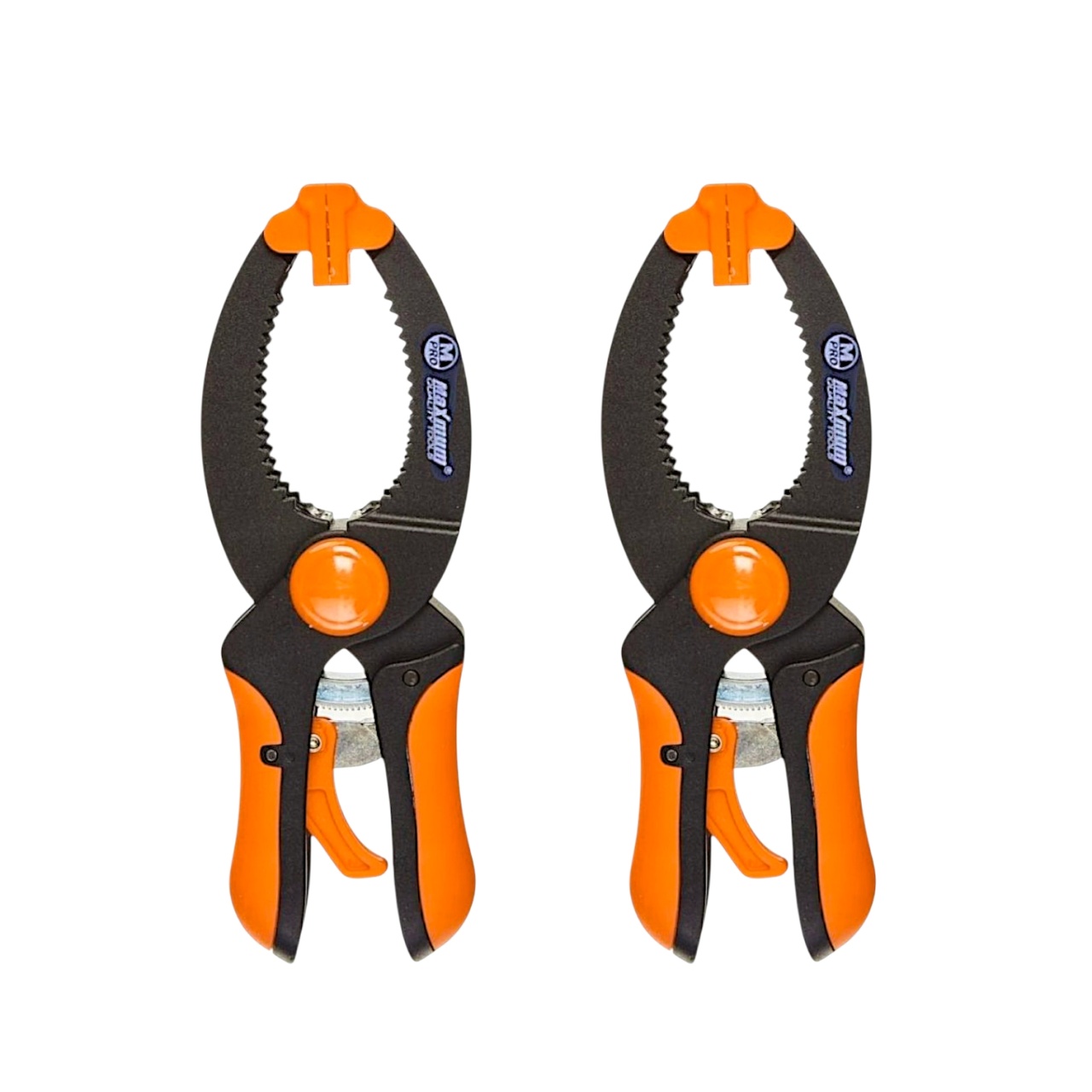 клещи зажимные с храповым механизмом 230 мм, 2 шт.,пластик, "maximum" mx 17979 оптом